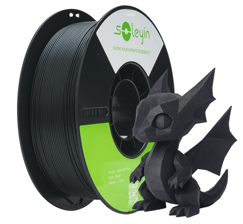 Soleyin Ultra PLA Filament – Black – 1.75mm | 1kg