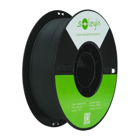 Soleyin Ultra PLA Filament – Matte Black – 1.75mm | 1kg